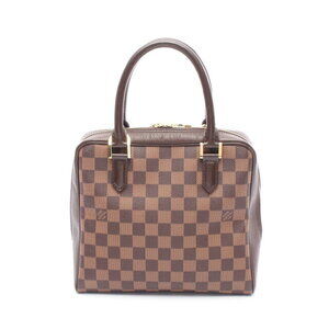 Louis Vuitton Brera Damier Ebene Brown Handbag Canvas Leather